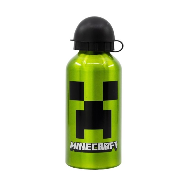 ALUMINIUM BOTTLE 400 ML MINECRAFT CREEPER GREEN
