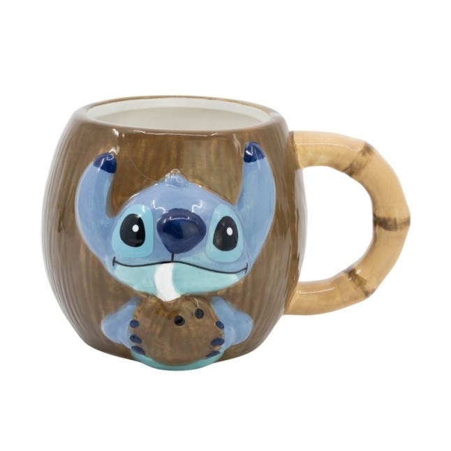 CERAMIC 3D MUG 14 OZ IN GIFT BOX STITCH COCONUT
