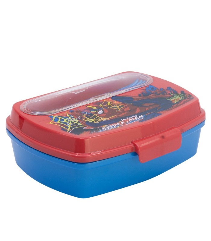 FUNNY SANDWICH BOX WITH CUTLERY SPIDERMAN MOVING TARGET
