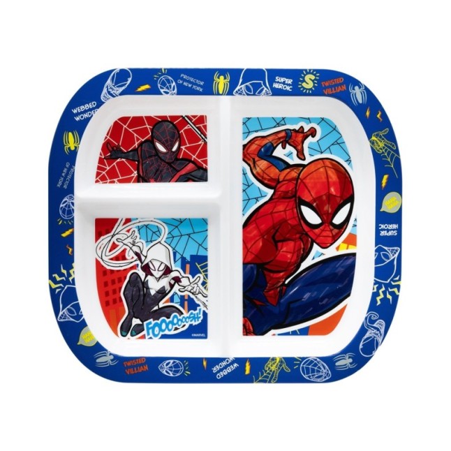 RECTANGULAR DIVIDED PLATE ST SPIDERMAN MOB RULES