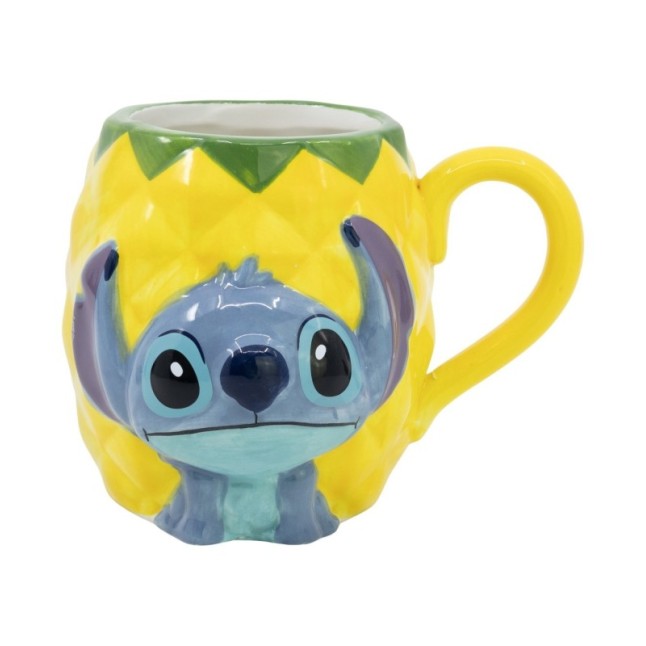 CERAMIC 3D MUG 14 OZ IN GIFT BOX STITCH PINEAPPLE