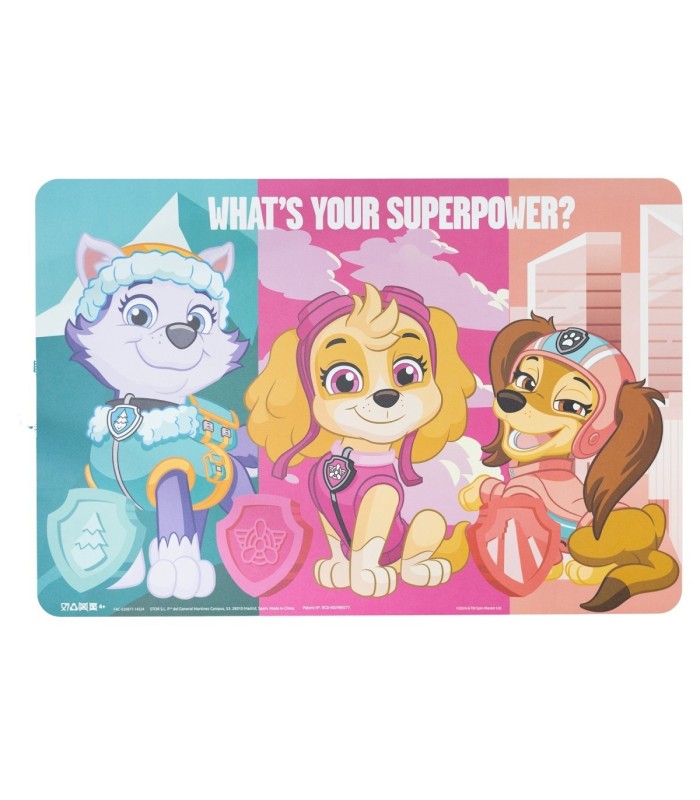 EASY OFFSET PLACEMAT PAW PATROL GIRL SUPERPOWERS