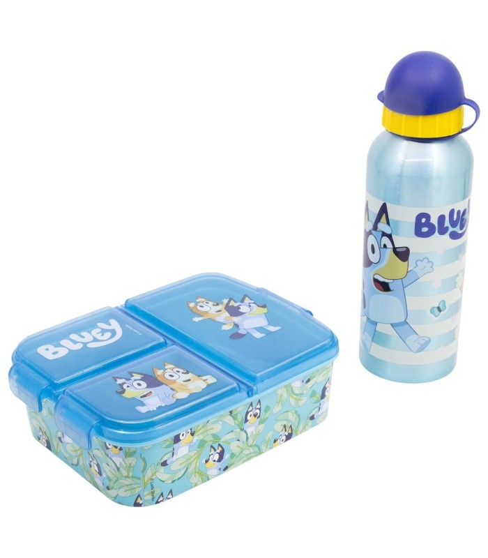 SET 2 PCS SET 2 PCS (ALUMINIUM BOTTLE AND MULTI COMPARTMENT SANDWICH BOX) BLUEY