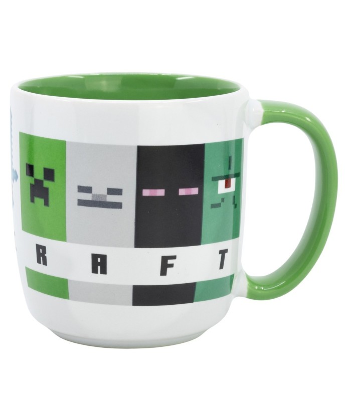 CERAMIC ELITE MUG 13 OZ IN GIFT BOX MINECRAFT SQUARED PATTERN