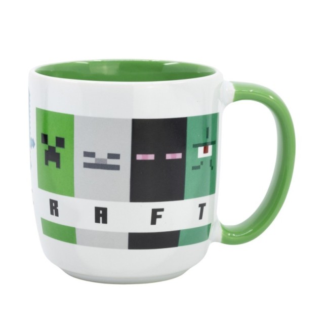 CERAMIC ELITE MUG 13 OZ IN GIFT BOX MINECRAFT SQUARED PATTERN