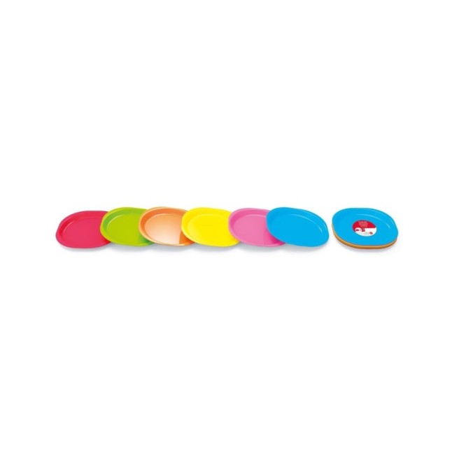 6 PCS COLOR PICNIC PLATES SET