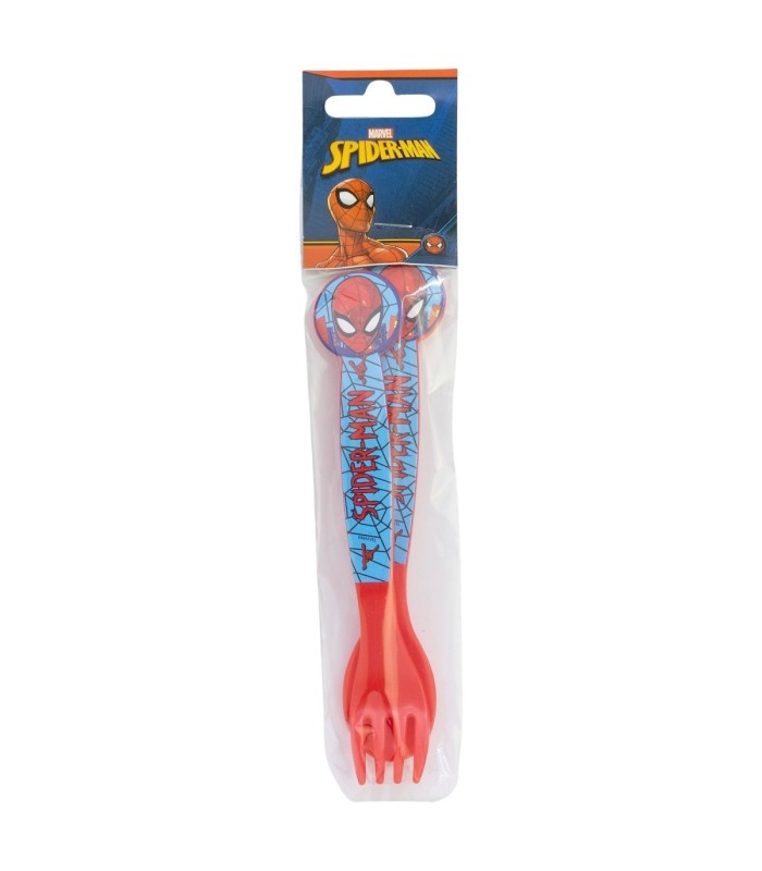 2 PCS PP CUTLERY (SPOON AND FORK) SET IN POLYBAG SPIDERMAN MOB RULES